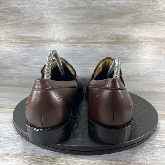 Tauer & Johnson Men’s brown Leather Slip On Penny Loafers Size 10 B - Picture 4 of 8